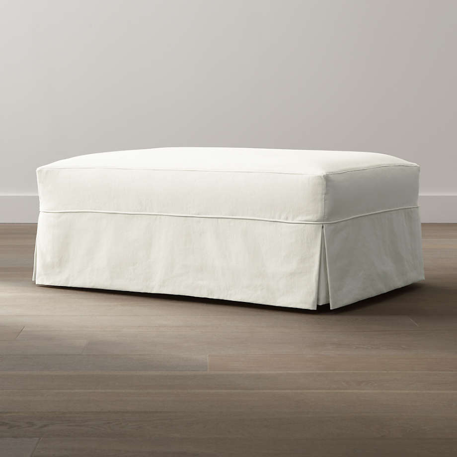 Slipcover Only for Willow Modern Slipcovered Storage Ottoman with
