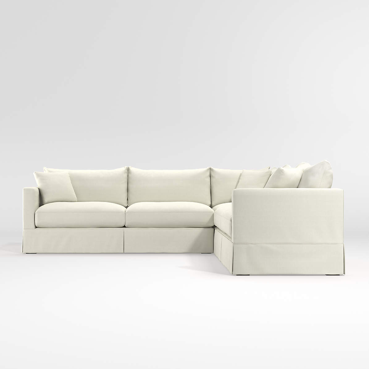 Willow 3 Piece Modern Slipcovered Sectional Reviews Crate And Barrel