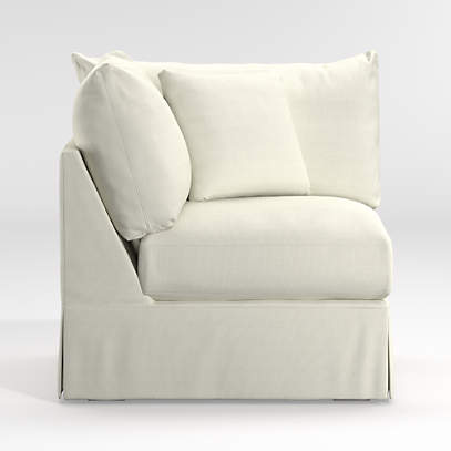 Willow Modern Slipcovered Corner Chair Reviews Crate And Barrel