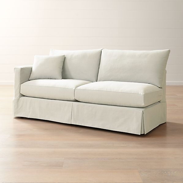 Willow White Left Arm Sofa Crate And Barrel