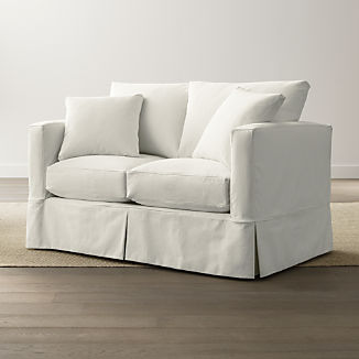 Sofa Slipcovers Crate And Barrel Slipcover Only For Willow Modern Slipcovered Loveseat