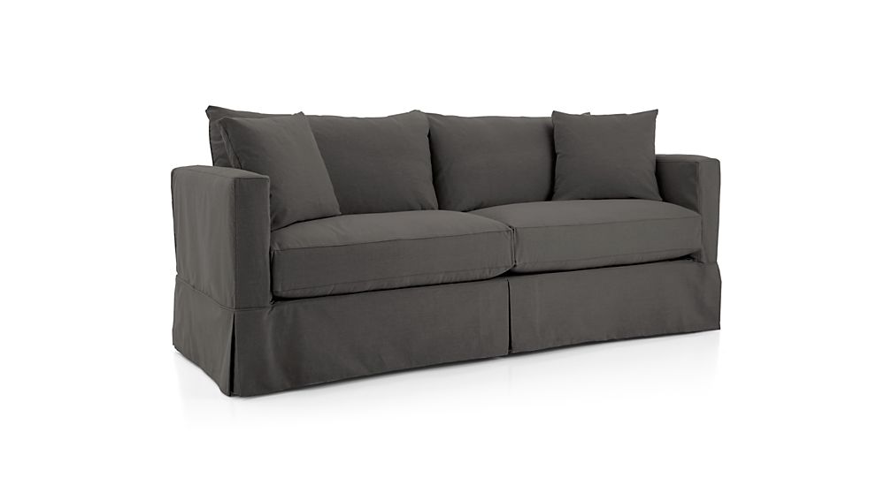 Willow Grey Slipcover Sofa Crate and Barrel