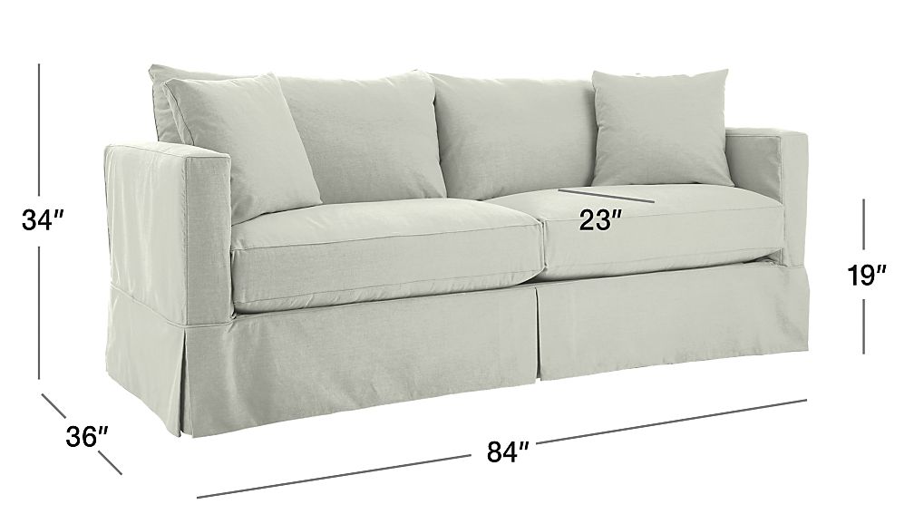 Willow White Slipcovered Sofa in Sofas + Reviews Crate and Barrel