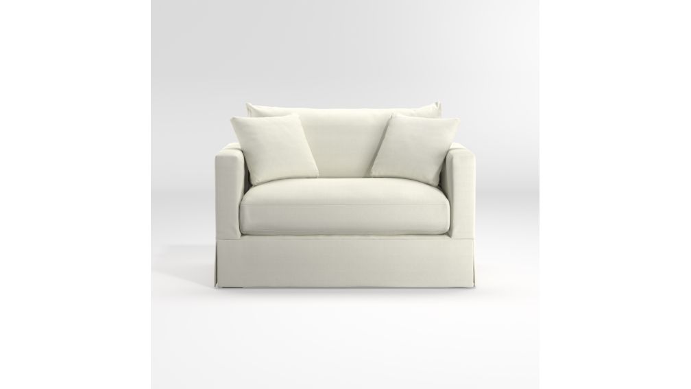 Willow White Twin Sleeper Sofa + Reviews Crate and Barrel