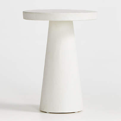 Willy White Plaster Pedestal Side Table Reviews Crate And Barrel Canada