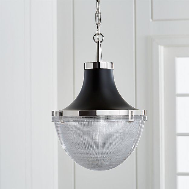 Windsor Polished Nickel Pendant Crate and Barrel