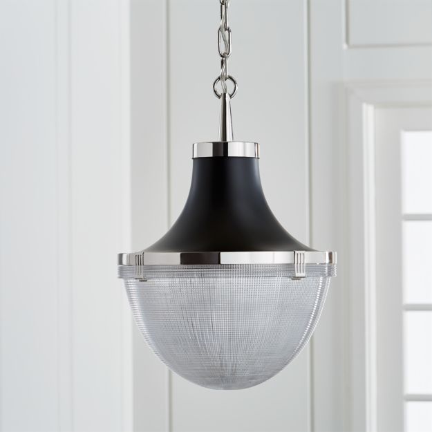 Polished Nickel Pendant Light Fixture 