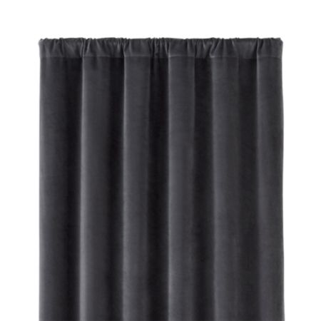 Windsor Dark Grey 48 X108 Curtain Panel Reviews Crate And Barrel