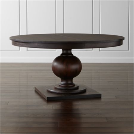 Winnetka 60 Round Dark Mahogany Extendable Dining Table