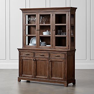 Buffet Hutches Crate And Barrel Winnetka Light Mahogany Buffet With Hutch
