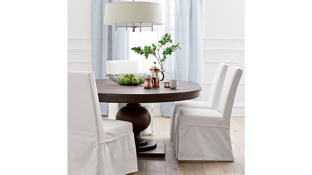 Winnetka 48 Round Extendable Dining Table Crate And Barrel Winnetka 48 Round Extendable Dining Table