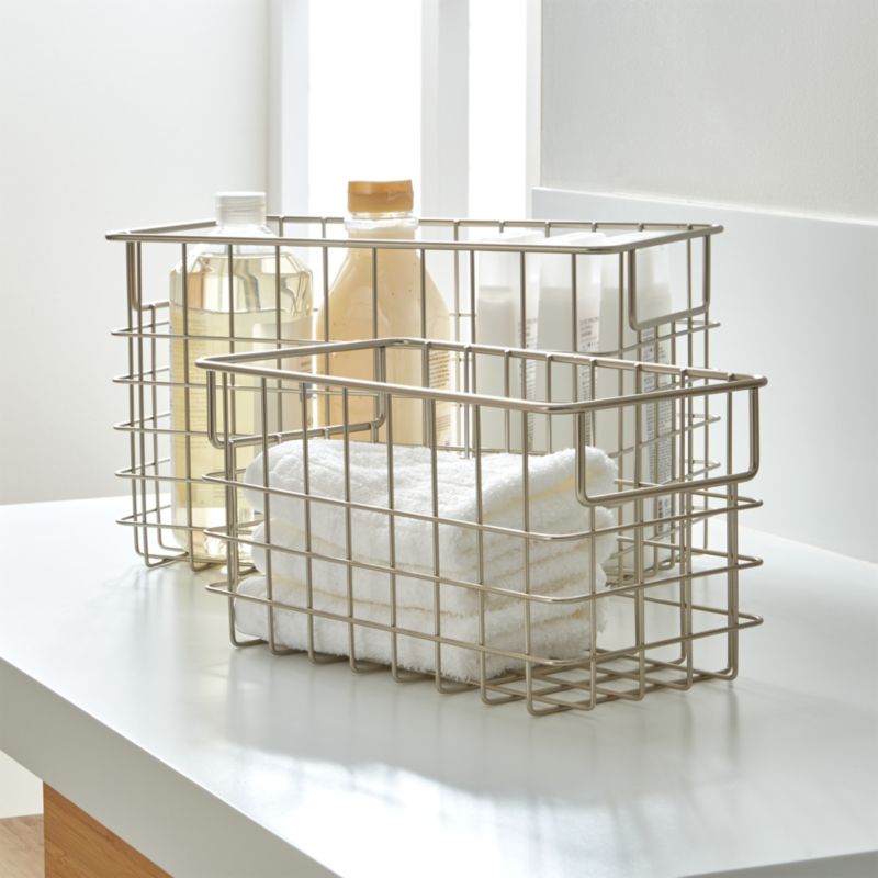 Nickel Wire Baskets Crate and Barrel