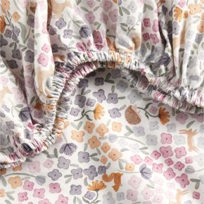 Image of Stay Cool Wonderland Prairie 100% Organic Cotton Baby Crib Fitted Sheet
