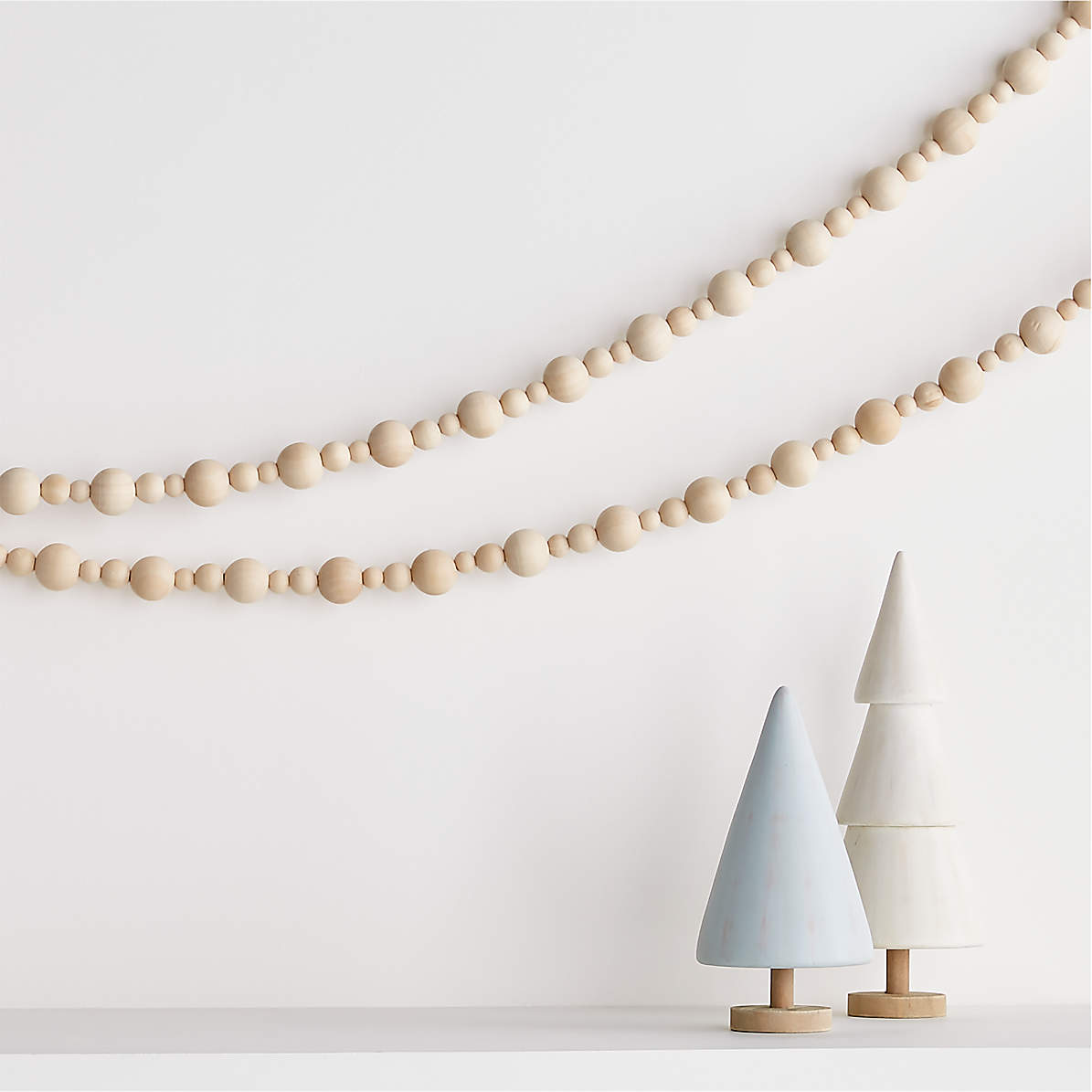 wood bead christmas garland reviews crate and barrel crate and barrel