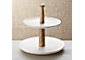 Wood Marble 2-Tier Server