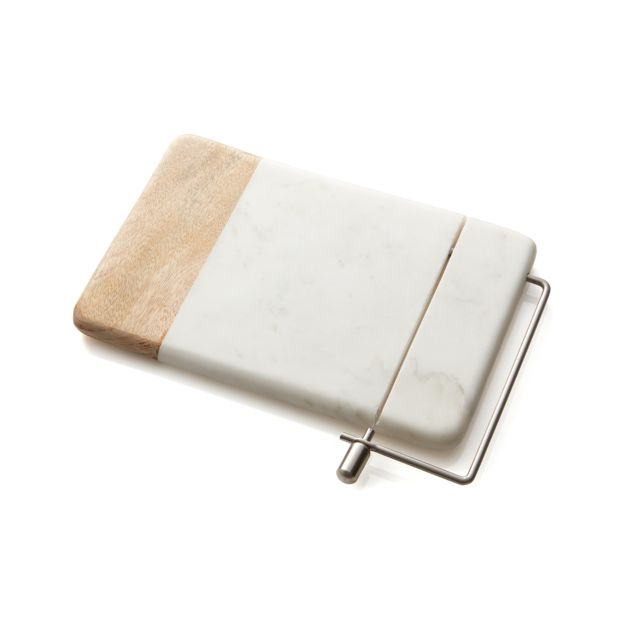 Wood Marble Cheese Slicer + Reviews Crate and Barrel