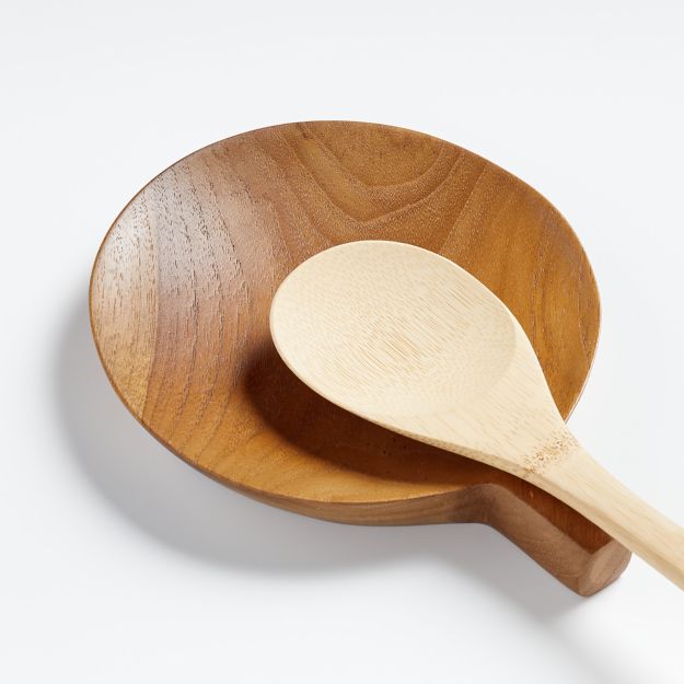Wood Spoon Rest + Reviews Crate and Barrel