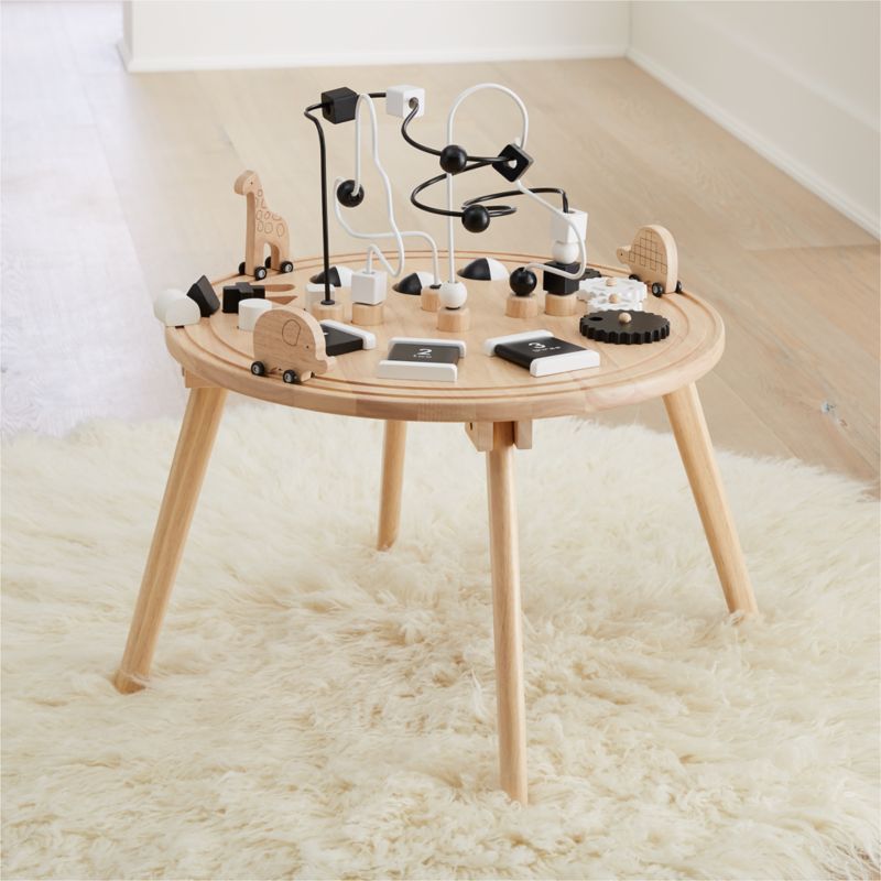 kids wooden activity table