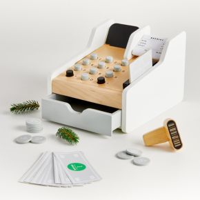 Image of Wooden Kids Cash Register Playset