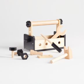 Image of Wooden Toy Kids Tool Box