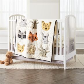 Image of Roxy Marj Woodland Animal 100% Organic Cotton Baby Crib Quilt