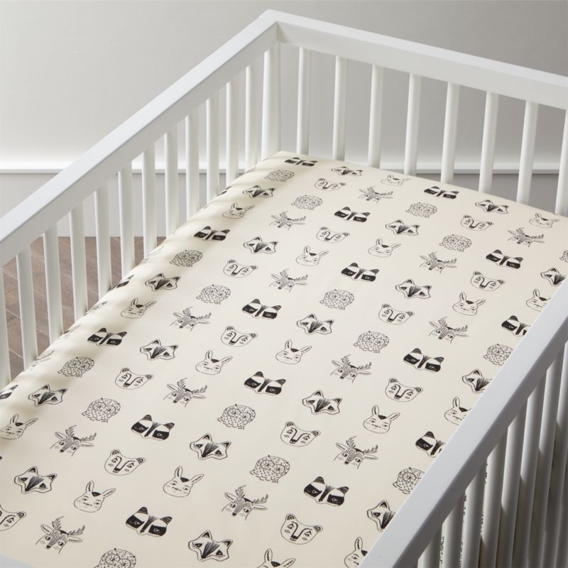 woodland animal crib sheet