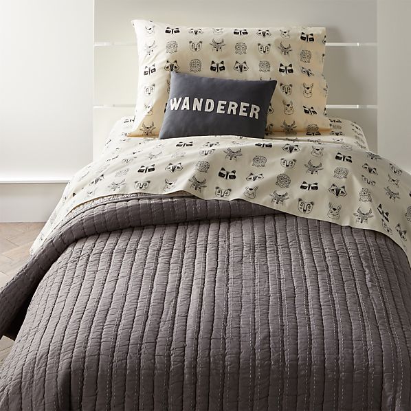 Organic Roxy Marj Woodland Animal Sheet Set Crate And Barrel