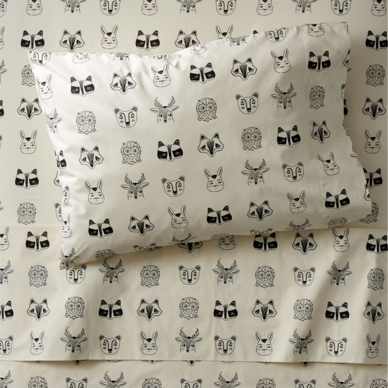 woodland animal twin sheets