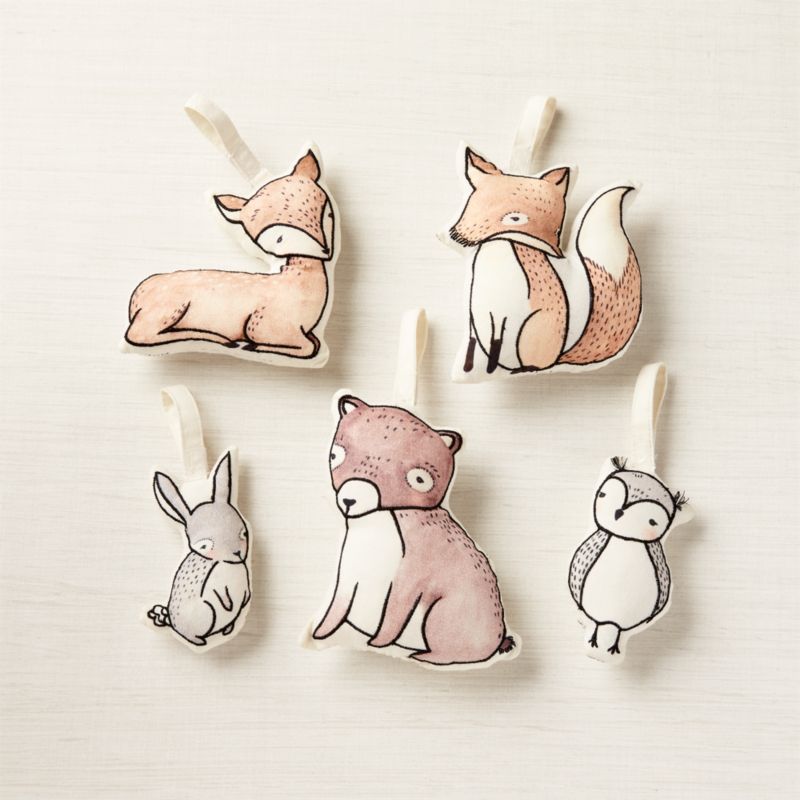 small plastic woodland animals