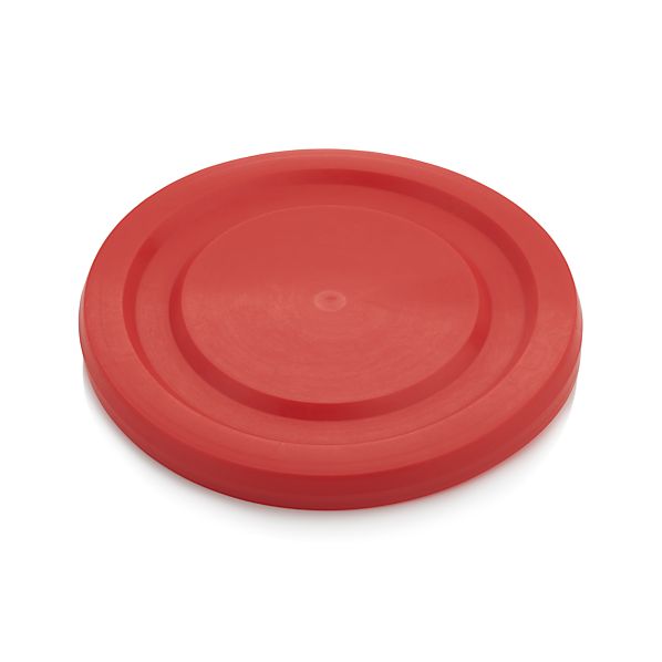 Red Working Glass Lid in Bar Accessories | Crate and Barrel