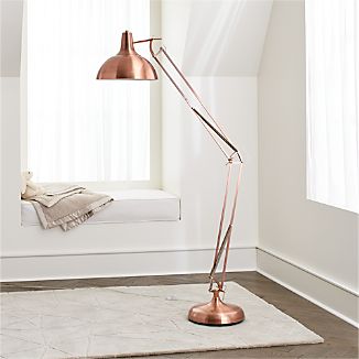 Task Floor Lamps Crate And Barrel Large Copper Floor Lamp