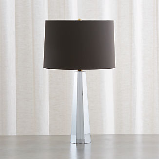 Table Lamps For Bedside And Desk Crate Barrel Wren Grey Crystal Table Lamp