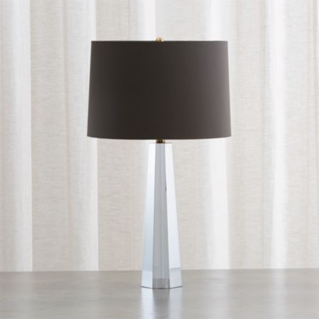 Wren Grey Crystal Table Lamp Reviews Crate And Barrel