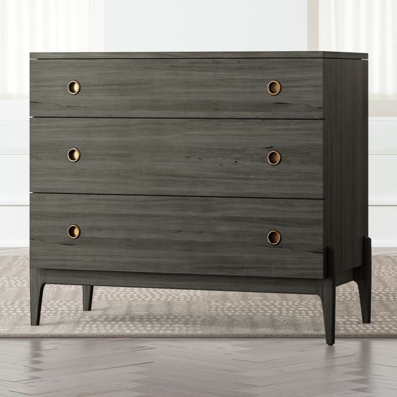 Kids Wrightwood Denim Blue 3Drawer Dresser + Reviews Crate and Barrel