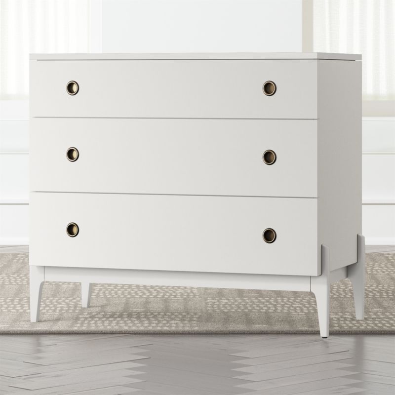 Kids Wrightwood White 3 Drawer Dresser Reviews Crate And Barrel