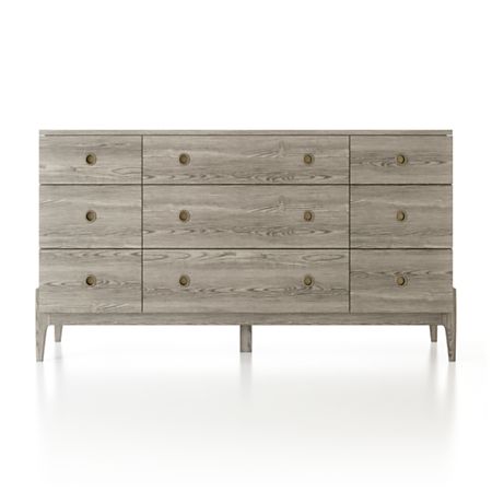 Kids Wrightwood Grey Stain 9 Drawer Dresser Reviews Crate And