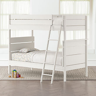 Wood Bunk Beds Crate And Barrel Wrightwood White Twin Over Bunk Bed