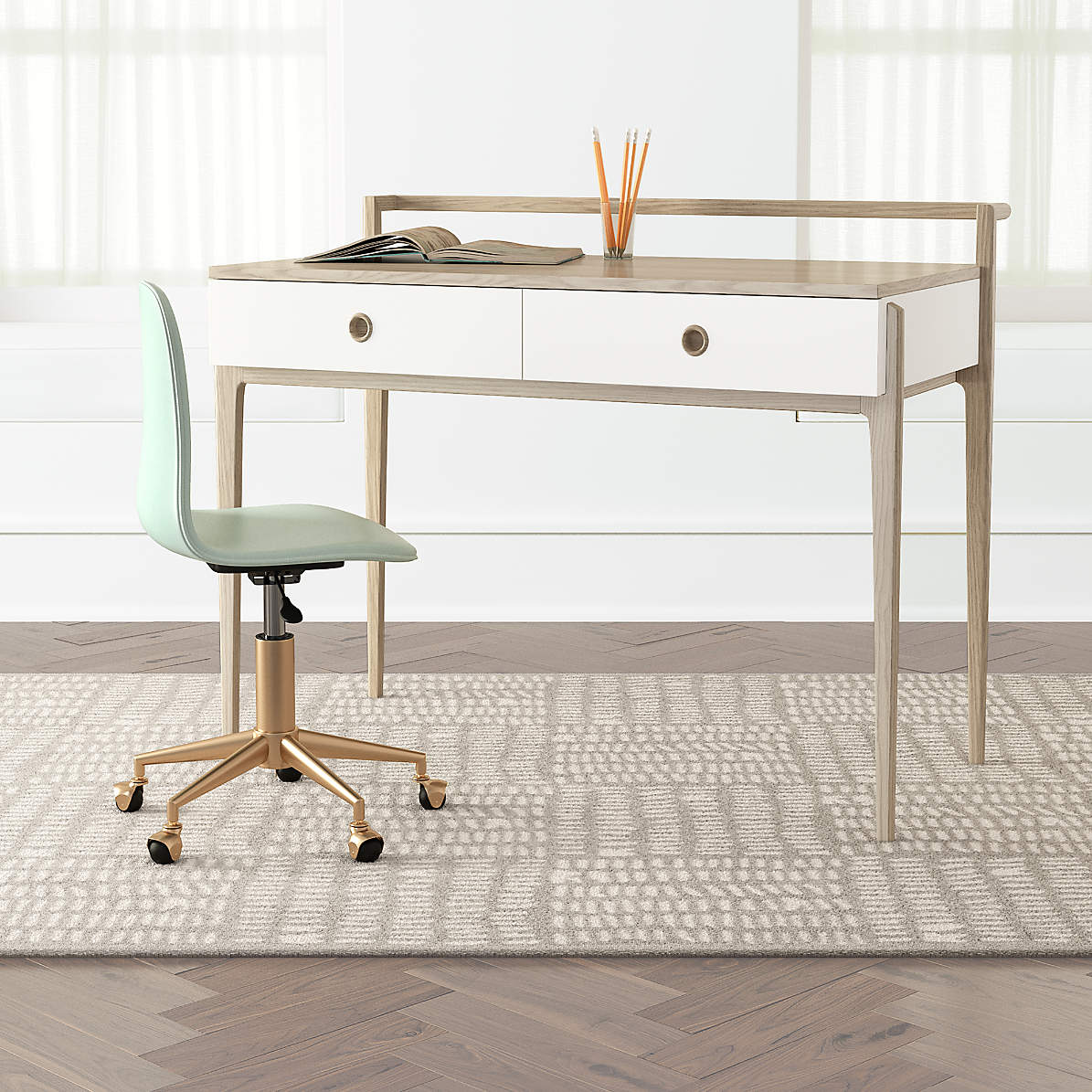 grey kids desk