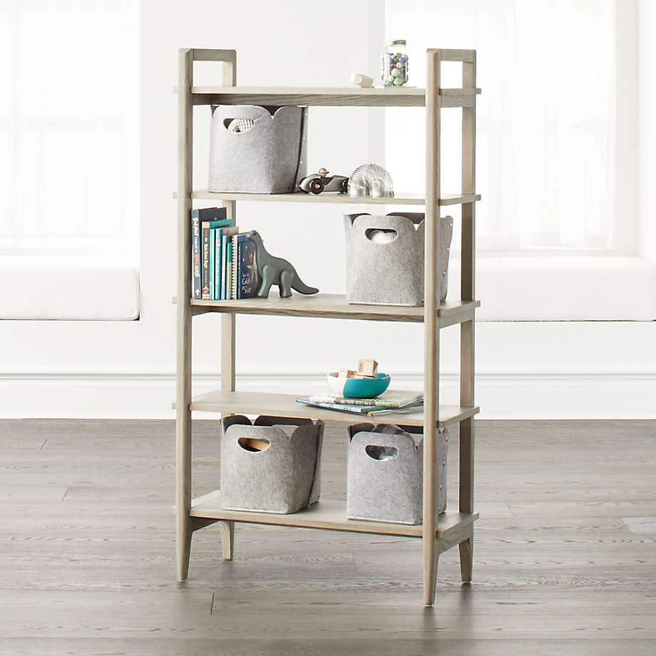 Wrightwood Tall Grey Stain Bookcase + Reviews Crate and Barrel Canada