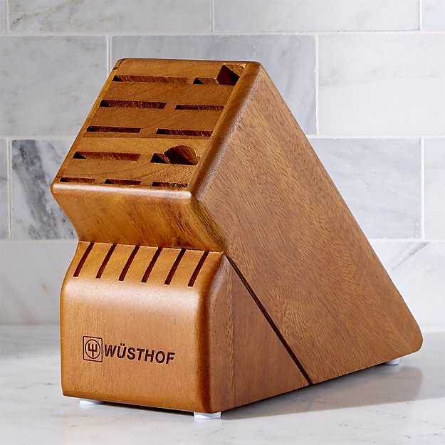 Wüsthof ® 17Slot Walnut Knife Block Crate and Barrel