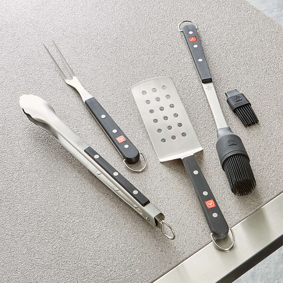 Wusthof 4piece BBQ Tool Set + Reviews Crate and Barrel