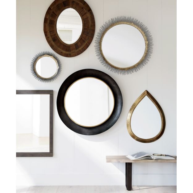 Clarendon Large Round Wall Mirror Crate and Barrel