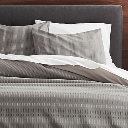 Yates Grey Striped Duvet Covers And Pillow Shams Crate And Barrel
