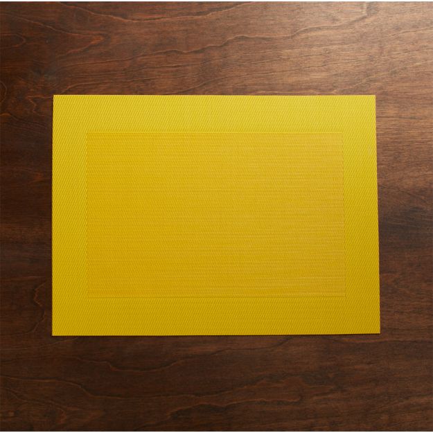 Yellow Easy Care Placemat + Reviews Crate and Barrel