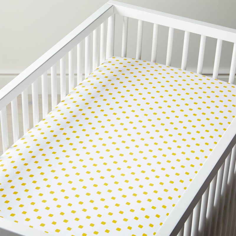 yellow crib sheets