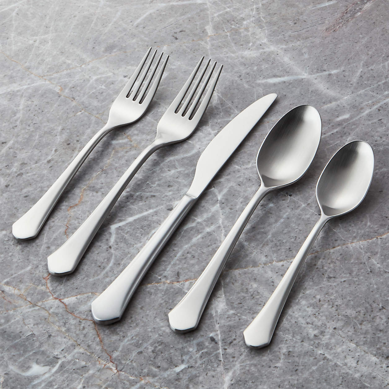 York Satin Flatware Crate and Barrel