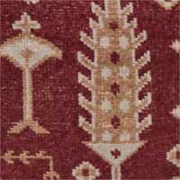 York Wool Traditional Handknotted Burgundy Rug Swatch 12"x18"