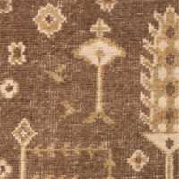 York Wool Traditional Handknotted Brown Rug Swatch 12"x18"