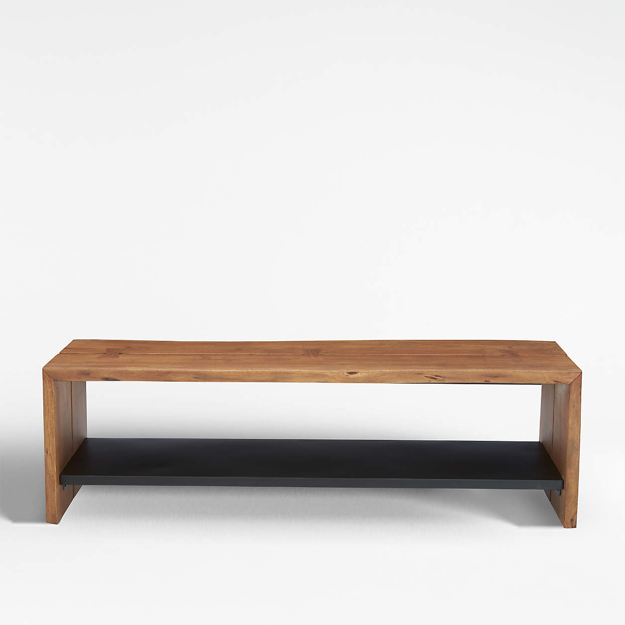Yukon Natural Entryway Bench with Shelf + Reviews Crate and Barrel