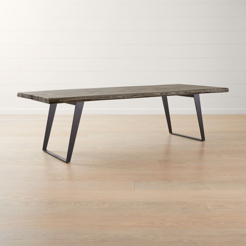 Yukon Grey 102" Dining Table + Reviews Crate and Barrel